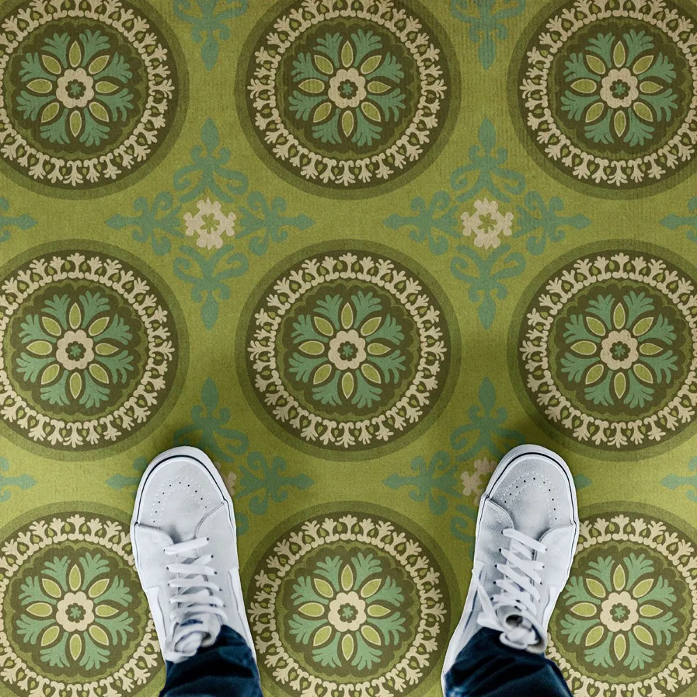 Pattern 43 "Dharma" Vinyl Floorcloth - Spicher & Co.