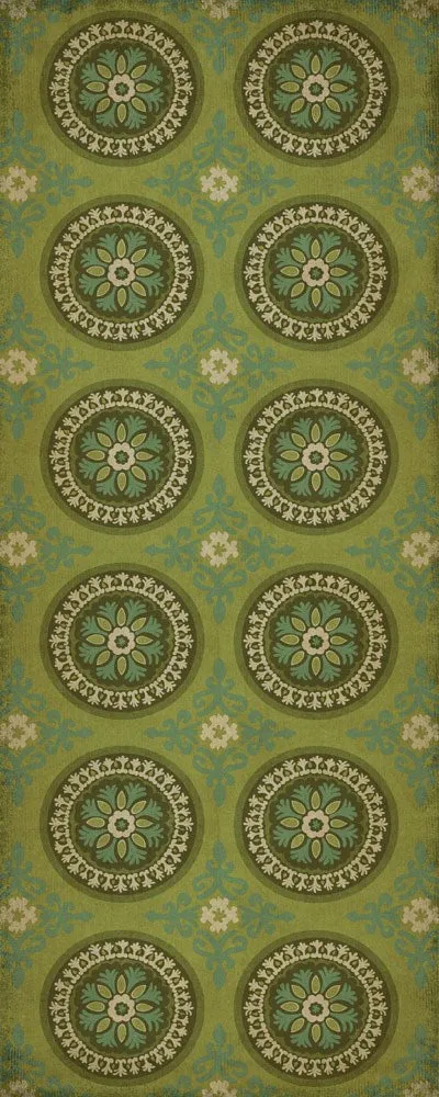 Pattern 43 "Dharma" Vinyl Floorcloth - Spicher & Co.