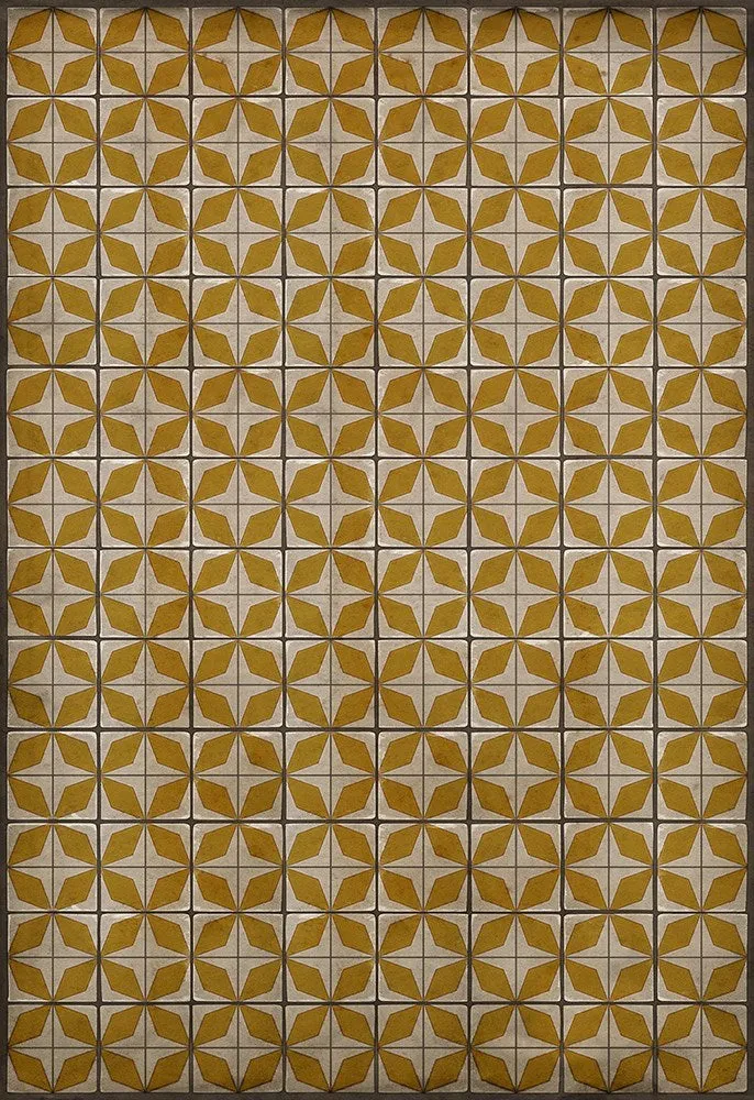 Pattern 54 "Solar Panels" Vinyl Floorcloth - Spicher & Co.