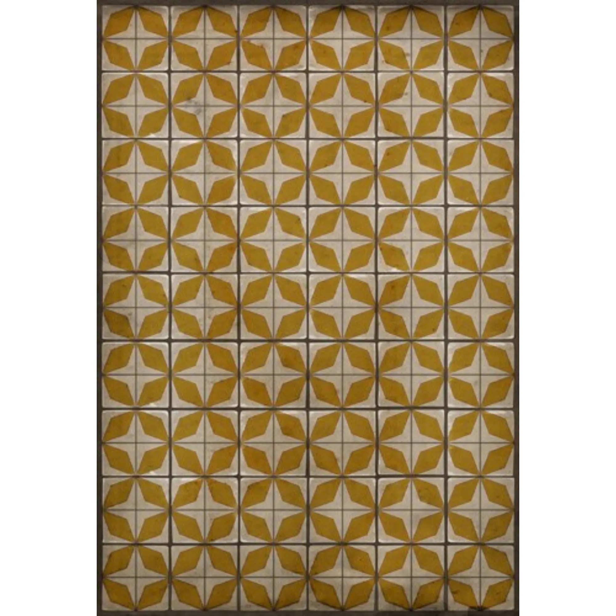 Pattern 54 "Solar Panels" Vinyl Floorcloth - Spicher & Co.