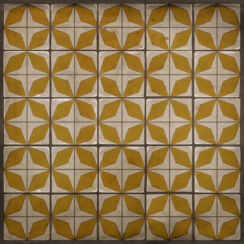 Pattern 54 "Solar Panels" Vinyl Floorcloth - Spicher & Co.