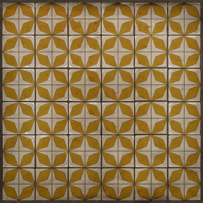 Pattern 54 "Solar Panels" Vinyl Floorcloth - Spicher & Co.