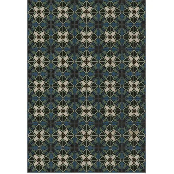 Pattern 80 "Bette Davis" Vinyl Floorcloth - Spicher & Co.