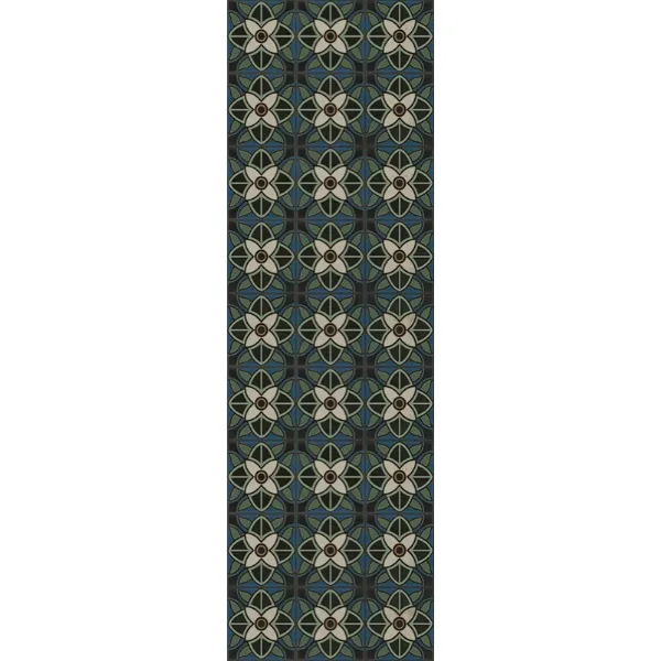 Pattern 80 "Bette Davis" Vinyl Floorcloth - Spicher & Co.