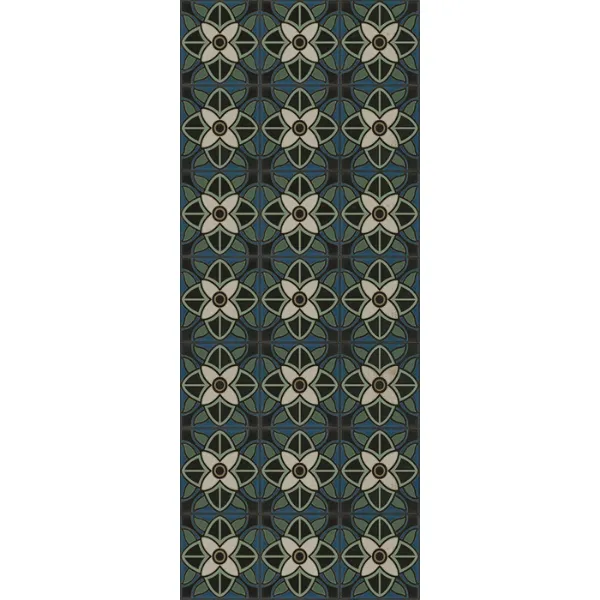 Pattern 80 "Bette Davis" Vinyl Floorcloth - Spicher & Co.