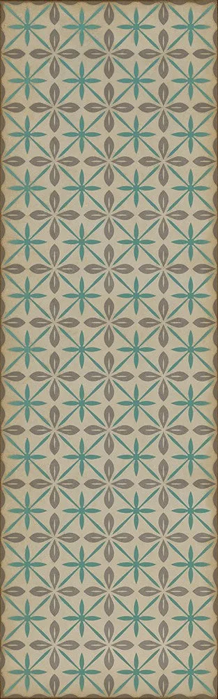Pattern 81 "The Soda Fountain" Vinyl Floorcloth - Spicher & Co.