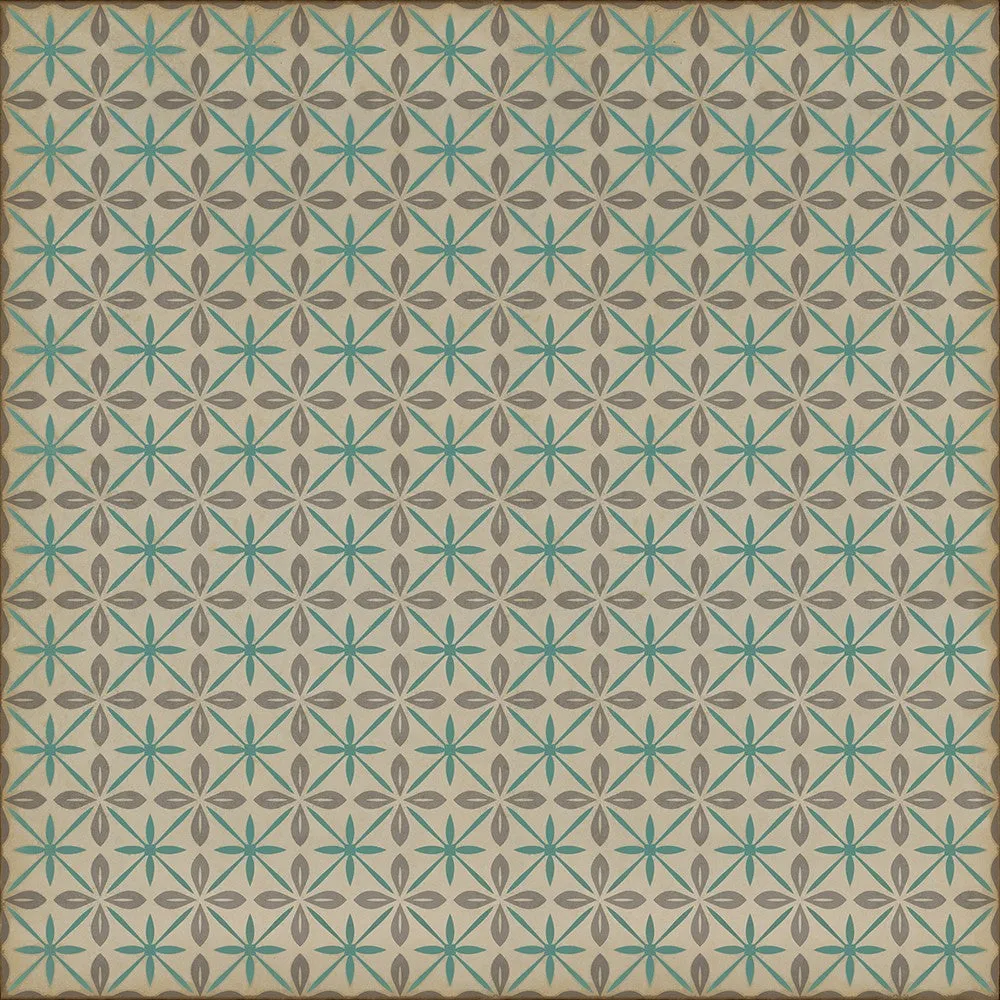 Pattern 81 "The Soda Fountain" Vinyl Floorcloth - Spicher & Co.