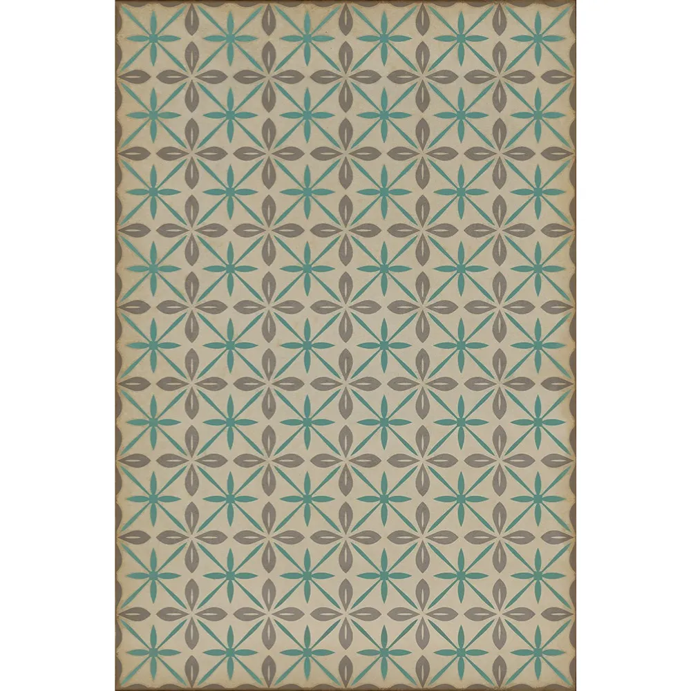 Pattern 81 "The Soda Fountain" Vinyl Floorcloth - Spicher & Co.