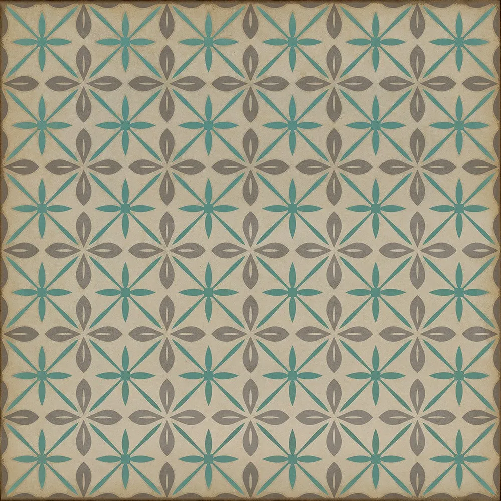 Pattern 81 "The Soda Fountain" Vinyl Floorcloth - Spicher & Co.