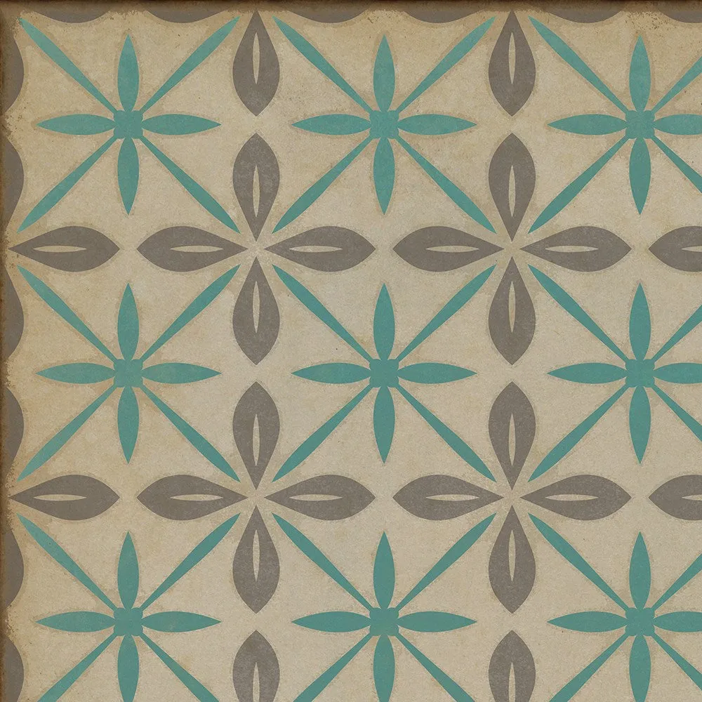 Pattern 81 "The Soda Fountain" Vinyl Floorcloth - Spicher & Co.
