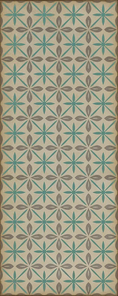 Pattern 81 "The Soda Fountain" Vinyl Floorcloth - Spicher & Co.