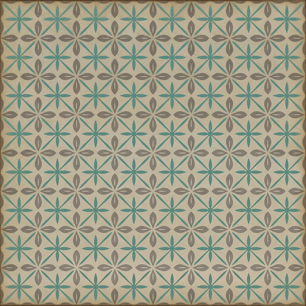 Pattern 81 "The Soda Fountain" Vinyl Floorcloth - Spicher & Co.