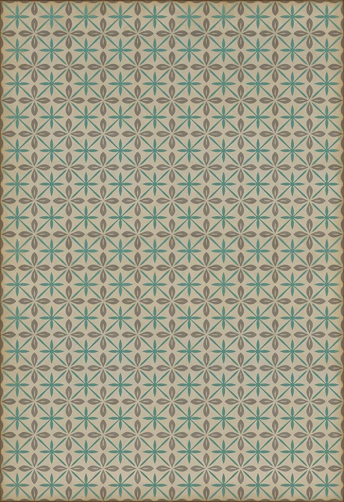 Pattern 81 "The Soda Fountain" Vinyl Floorcloth - Spicher & Co.