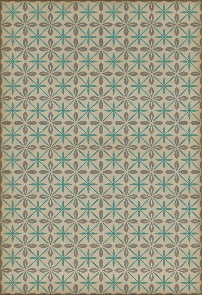 Pattern 81 "The Soda Fountain" Vinyl Floorcloth - Spicher & Co.