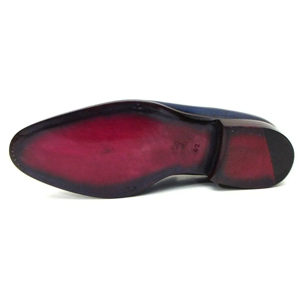 Paul Parkman Kiltie Tassel Loafer Navy & Tobacco (ID#KT74NB)