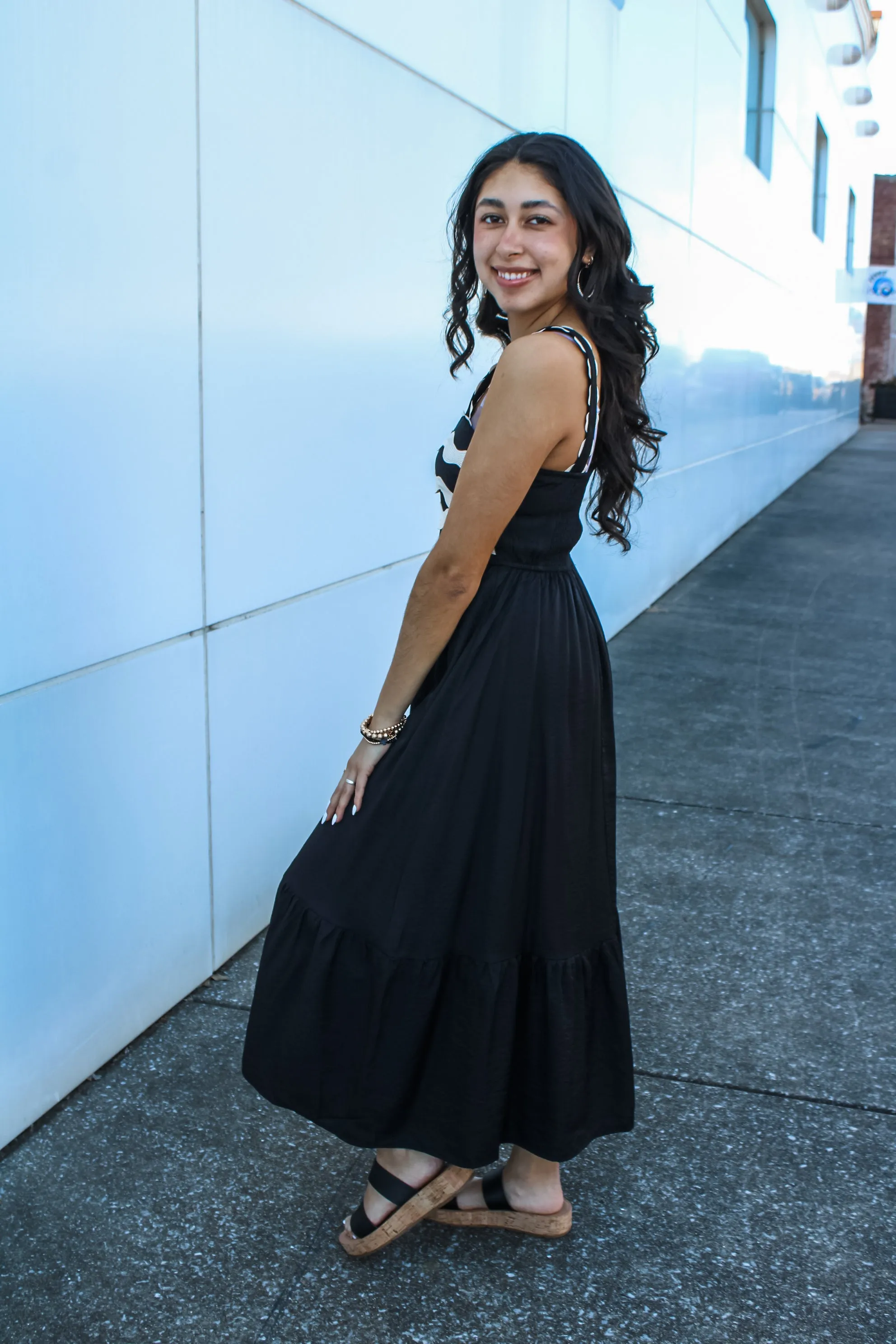 Perfect & Pristine Midi Dress • Black
