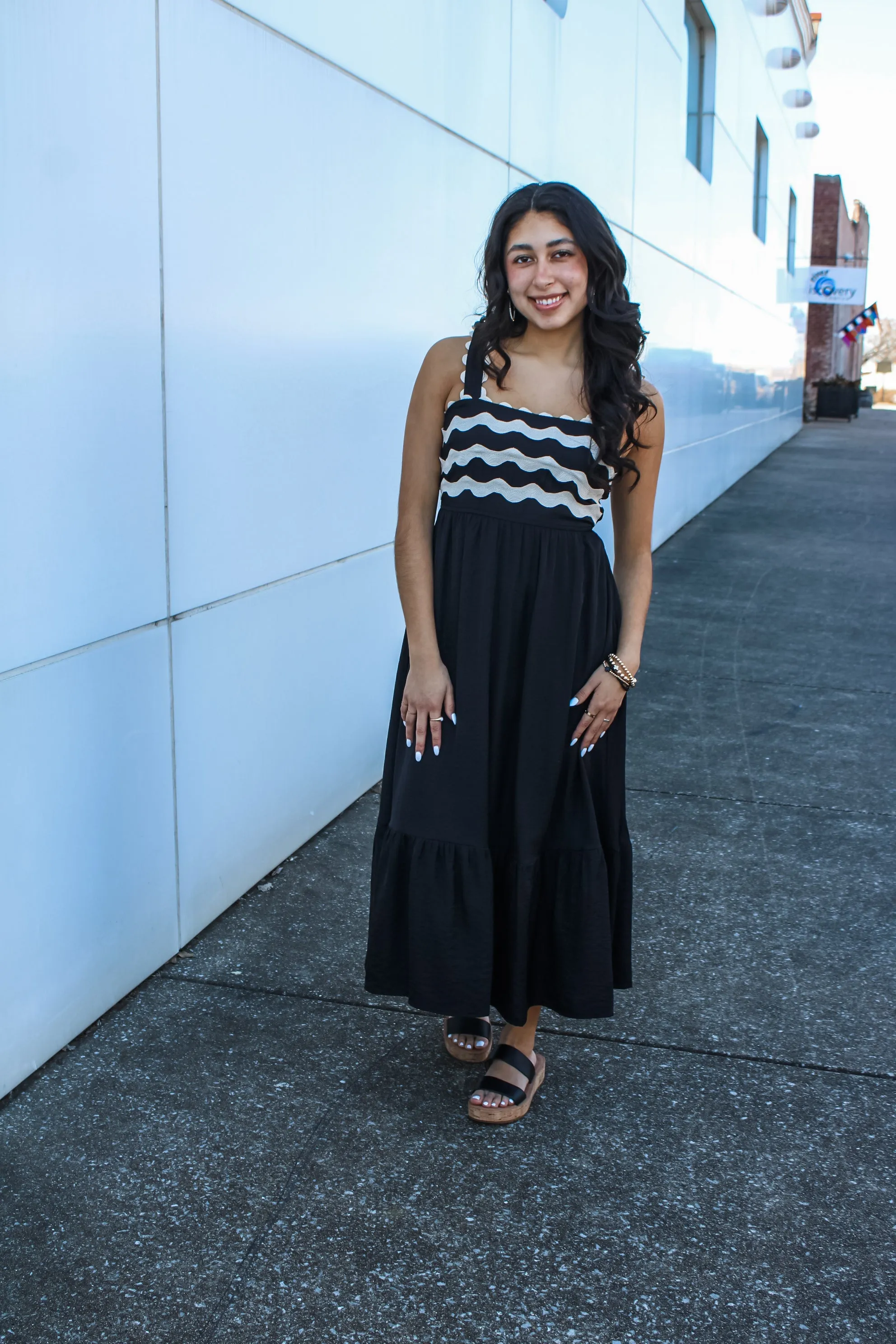 Perfect & Pristine Midi Dress • Black