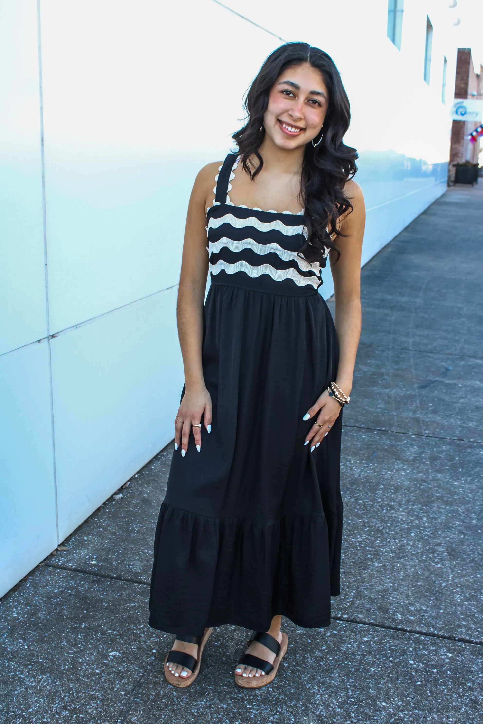 Perfect & Pristine Midi Dress • Black