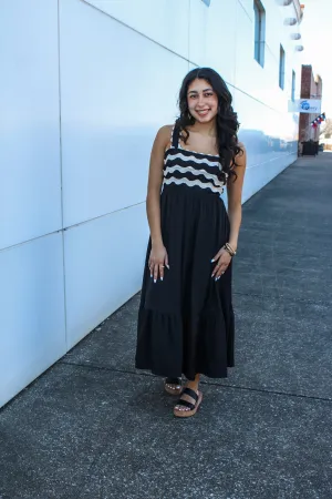 Perfect & Pristine Midi Dress • Black