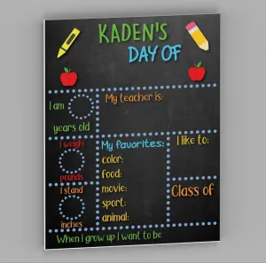 Personalized First and Last Day of School Poster Canvas - Back to School Poster Canvas