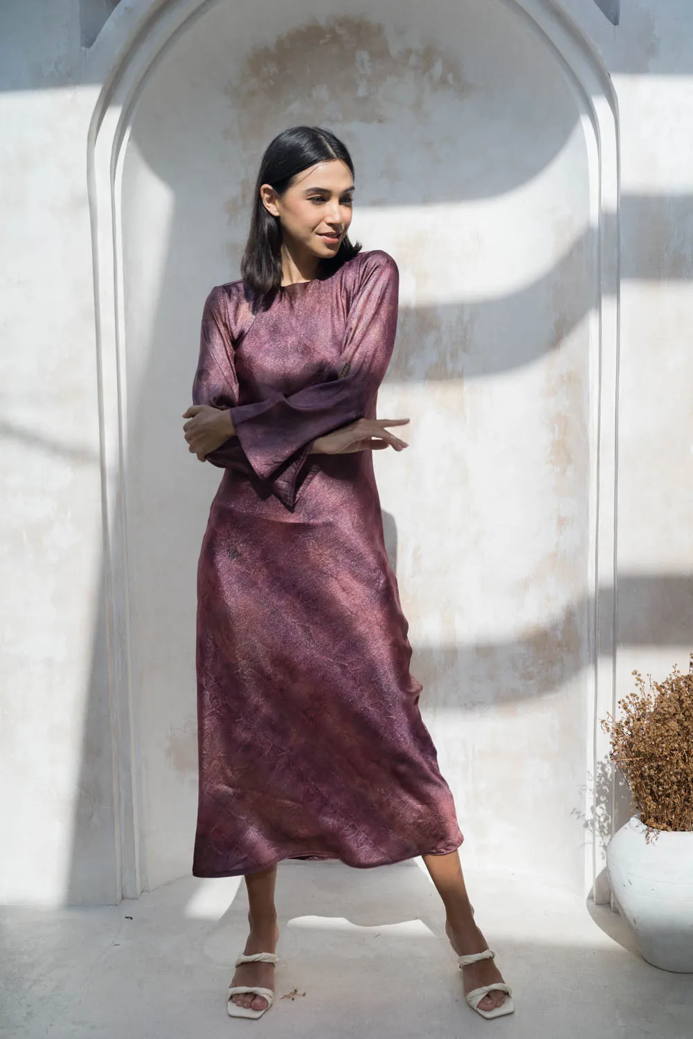 Plum Whisper Dress