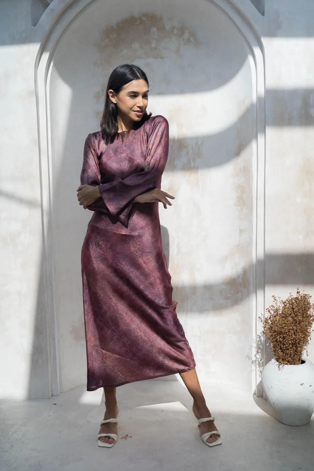 Plum Whisper Dress