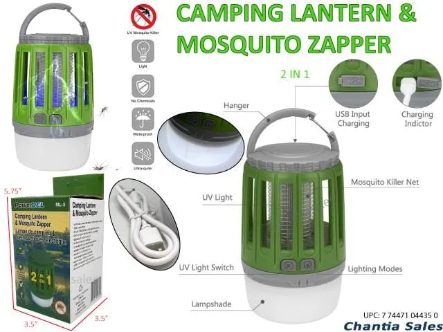 Powerdel Camping Lantern and Mosquito Zapper