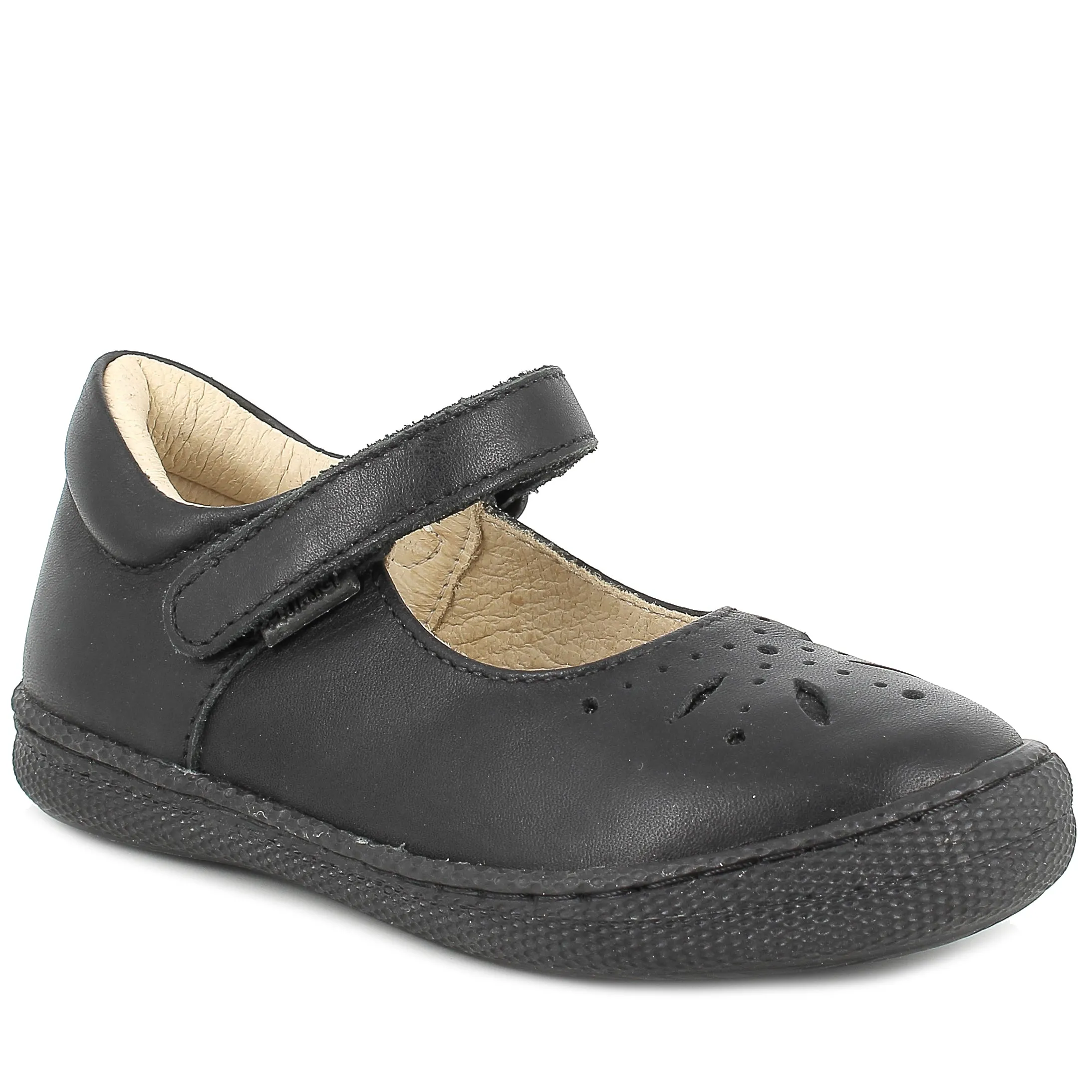 Primigi Girls School Shoe Black Leather 4932611