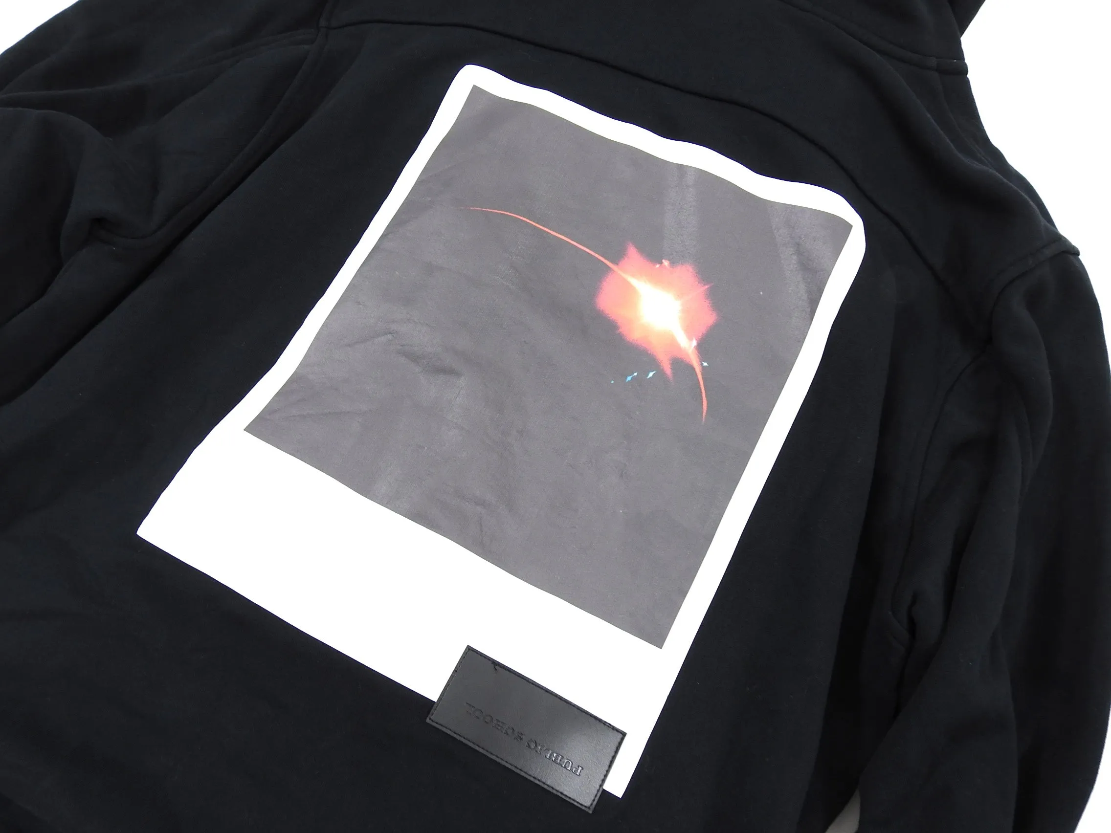 Public School Black Graphic Zip Up Hoodie - M