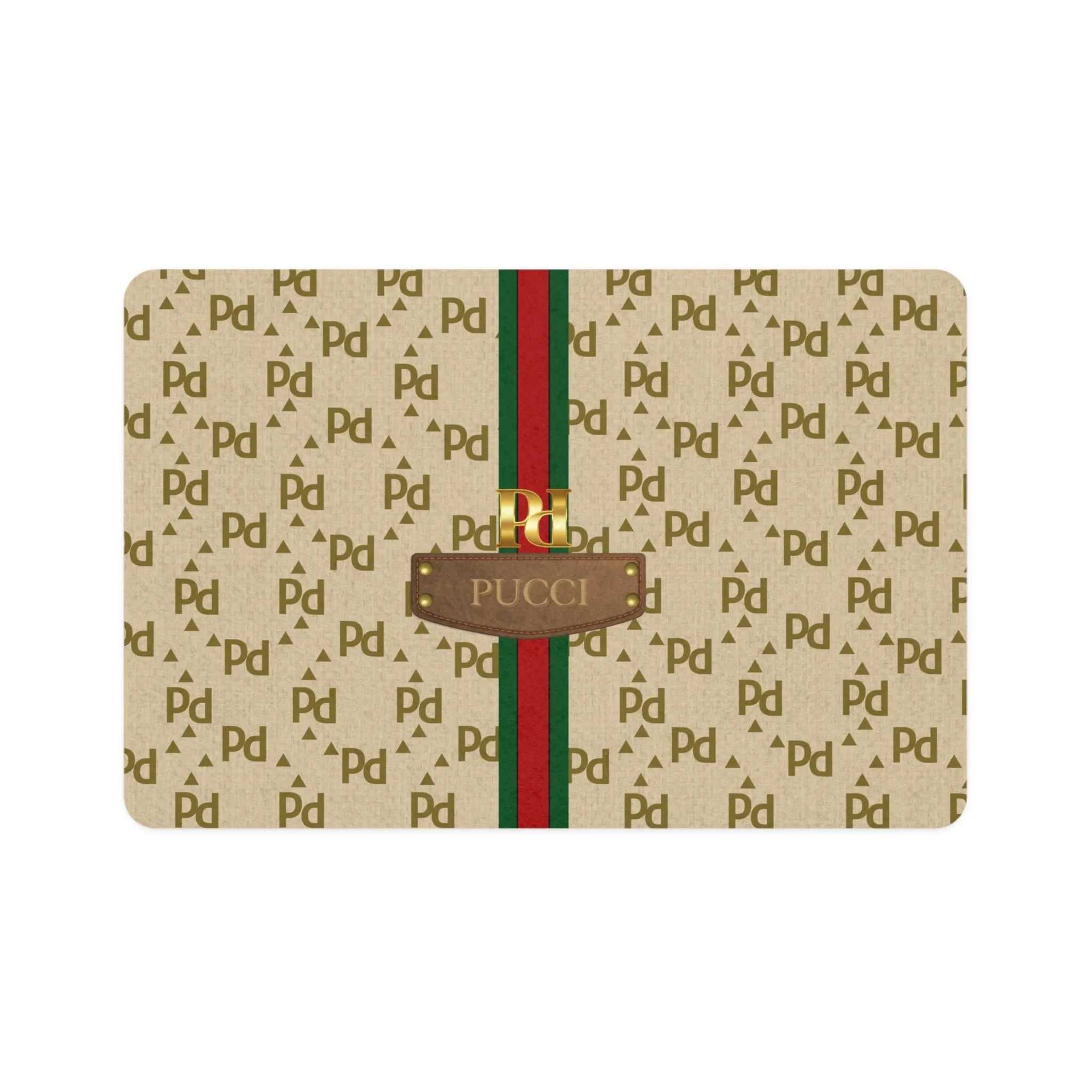 Pucci Faux-Designer Pet Food Mat