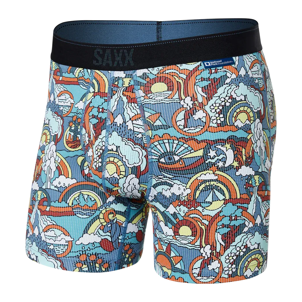 Quest Quick Dry Mesh Boxer Brief - Mind Traveller Multi