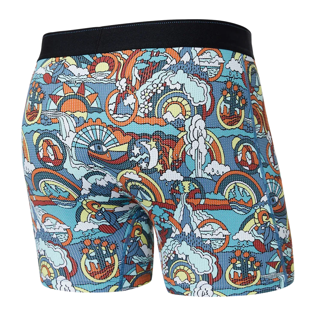 Quest Quick Dry Mesh Boxer Brief - Mind Traveller Multi