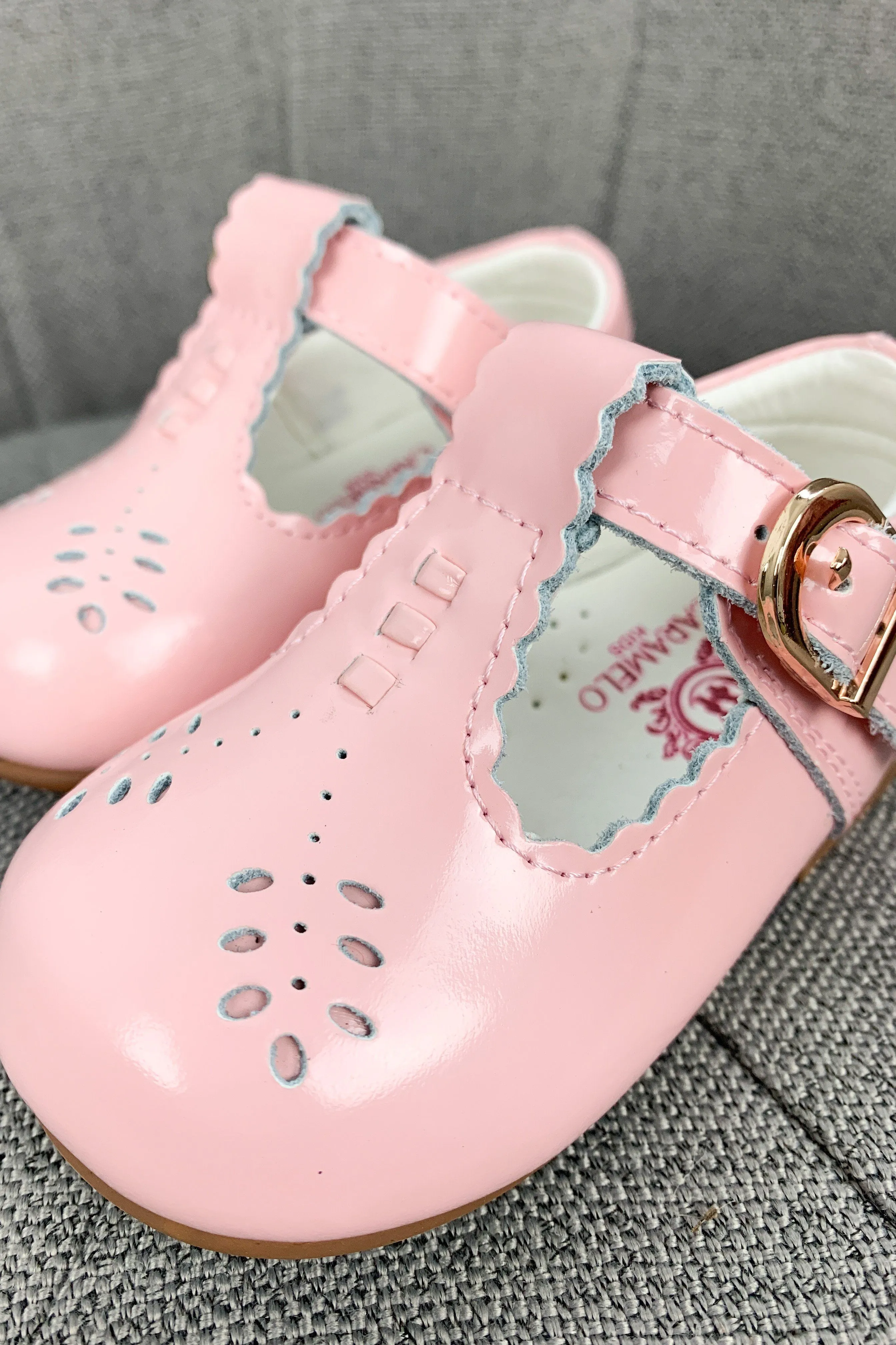 "Beatrice" Patent Leather T-Bar Shoes