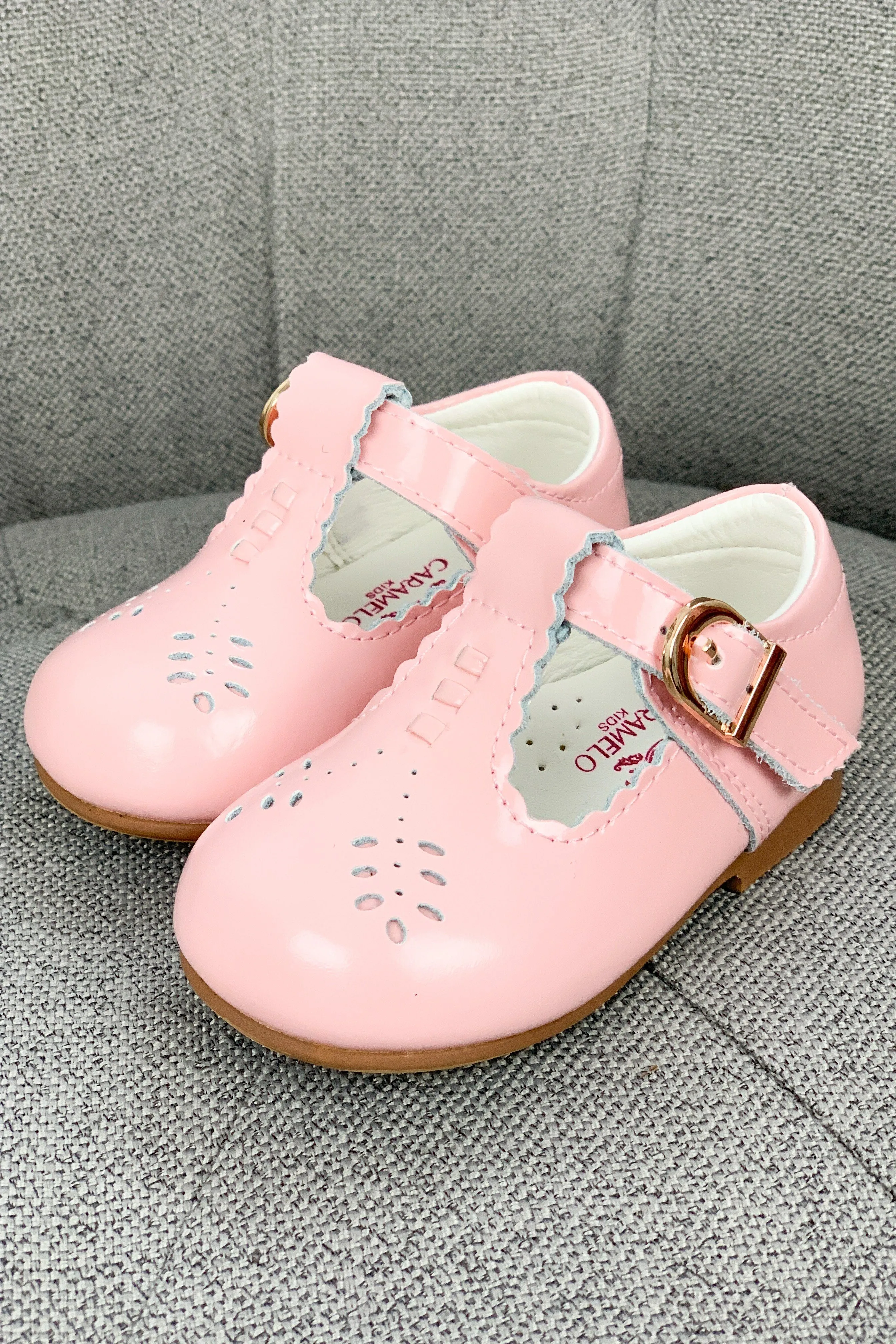 "Beatrice" Patent Leather T-Bar Shoes