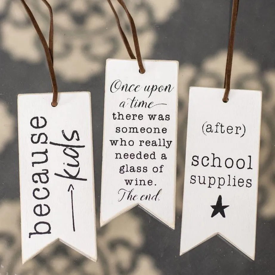 "Because Kids" Wine Tags, 3/Set