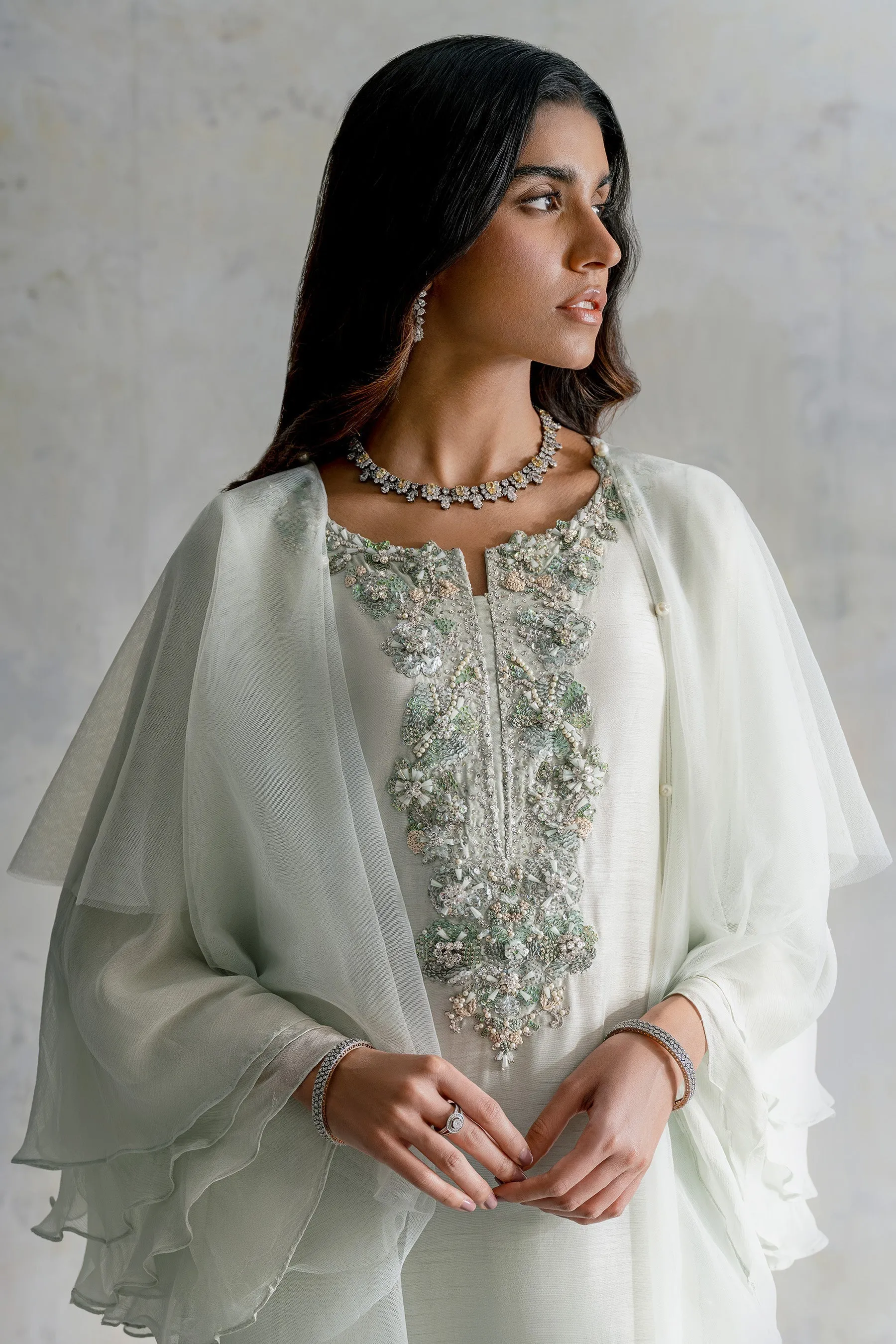 Raw Silk Kameez Trouser Dupatta Pakistani Wedding Dress