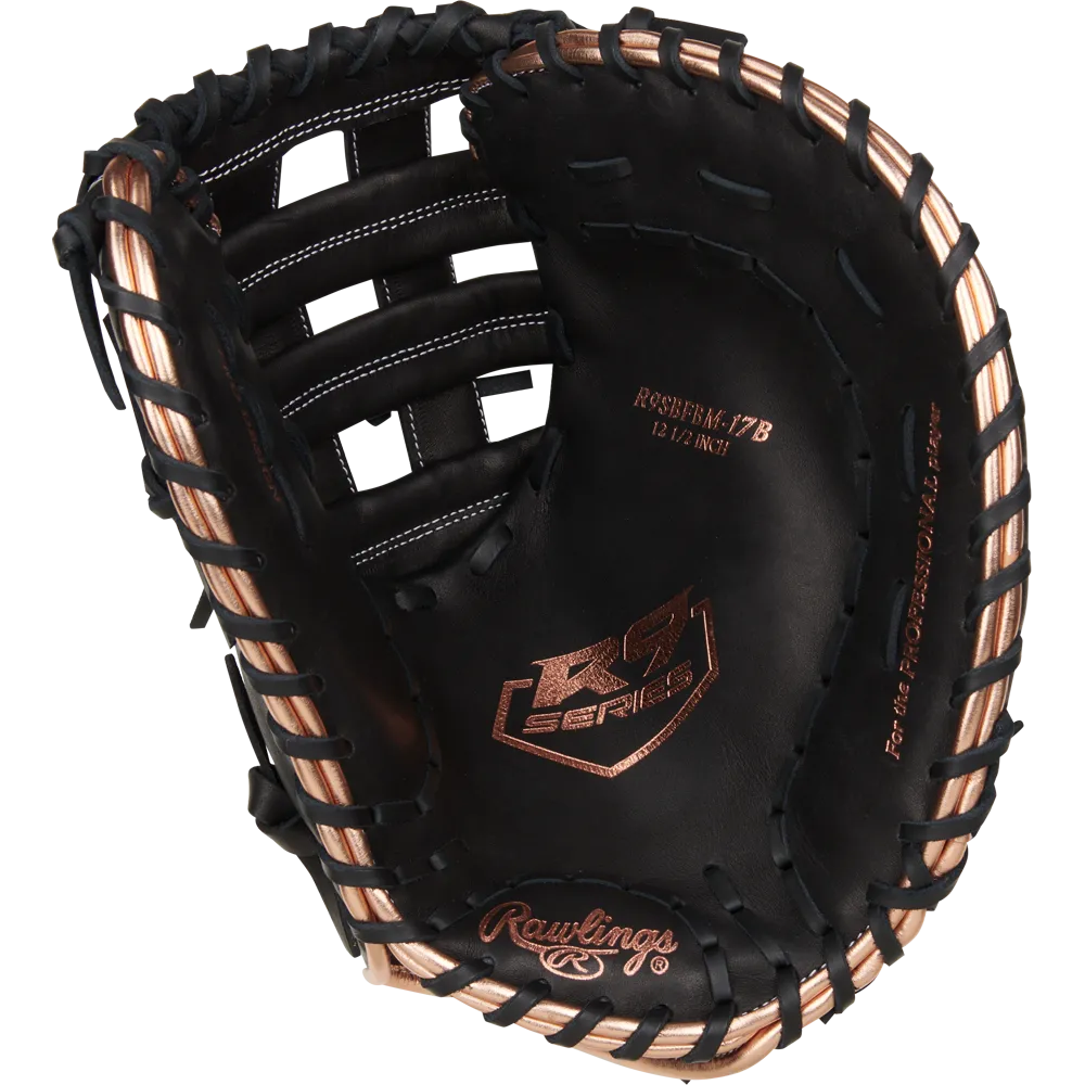 Rawlings R9 12.5" Fastpitch First Base Mitt: R9SBFBM-17B