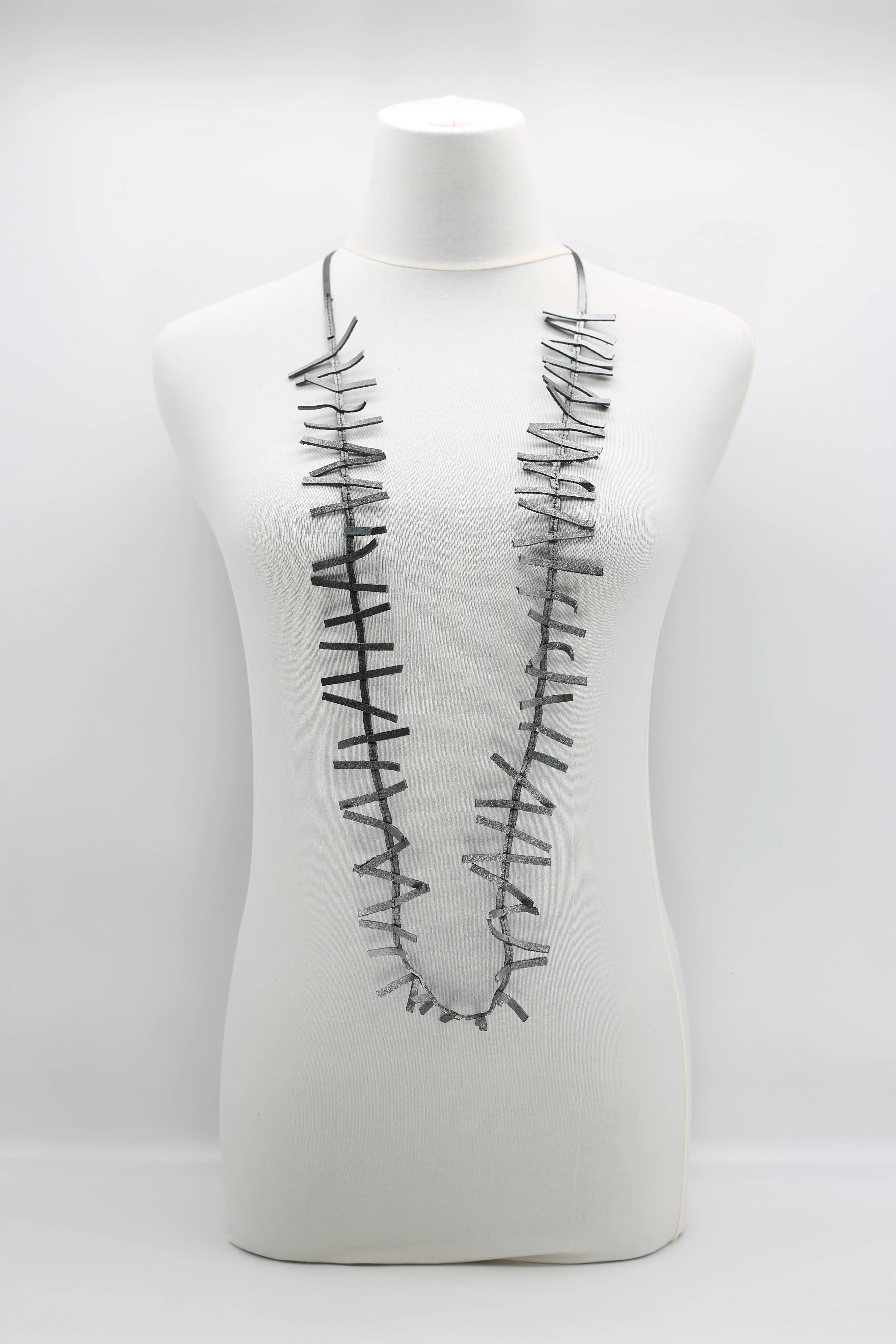 Recycled Leather Fir Necklaces - Hand painted