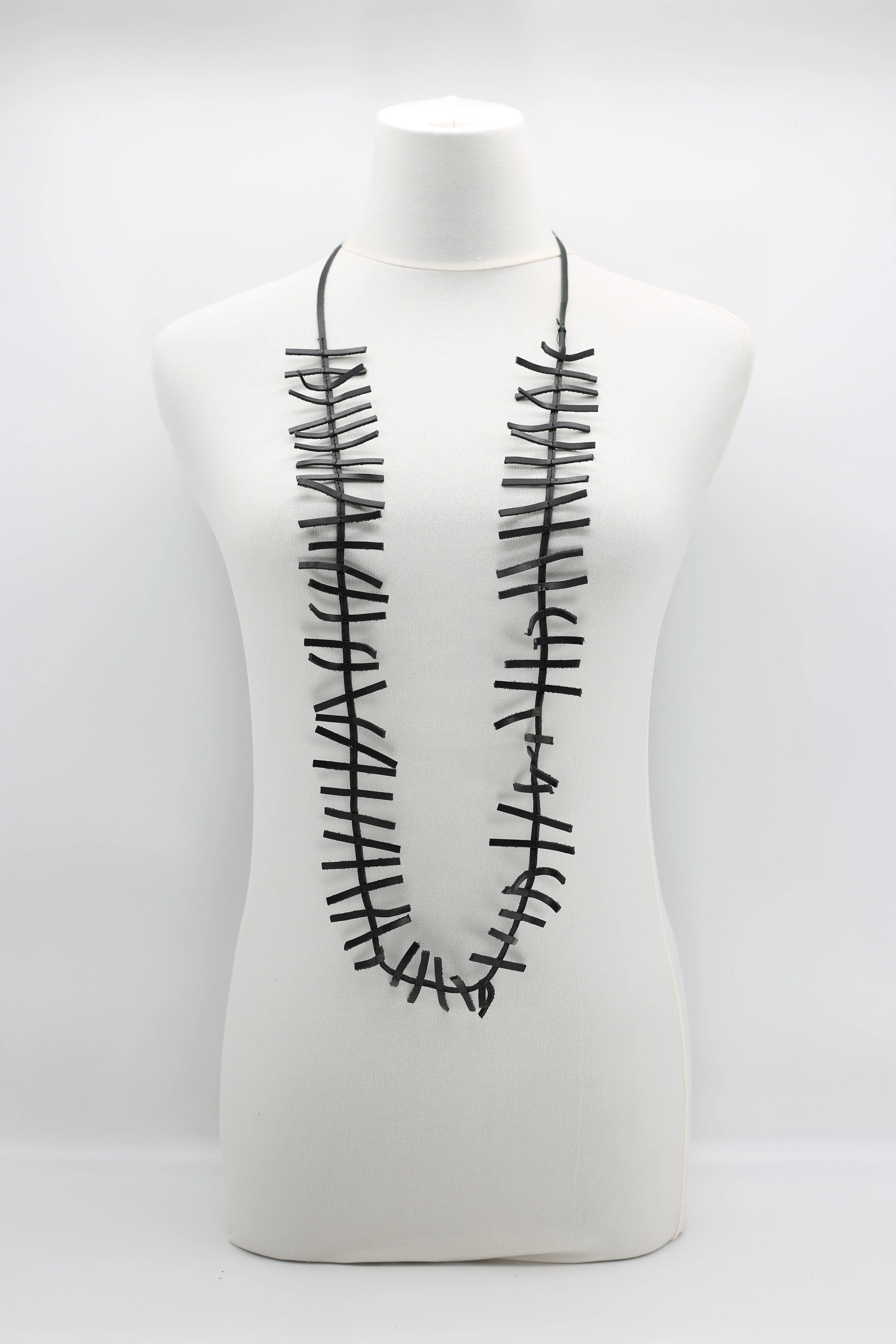 Recycled Leather Fir Necklaces - Hand painted
