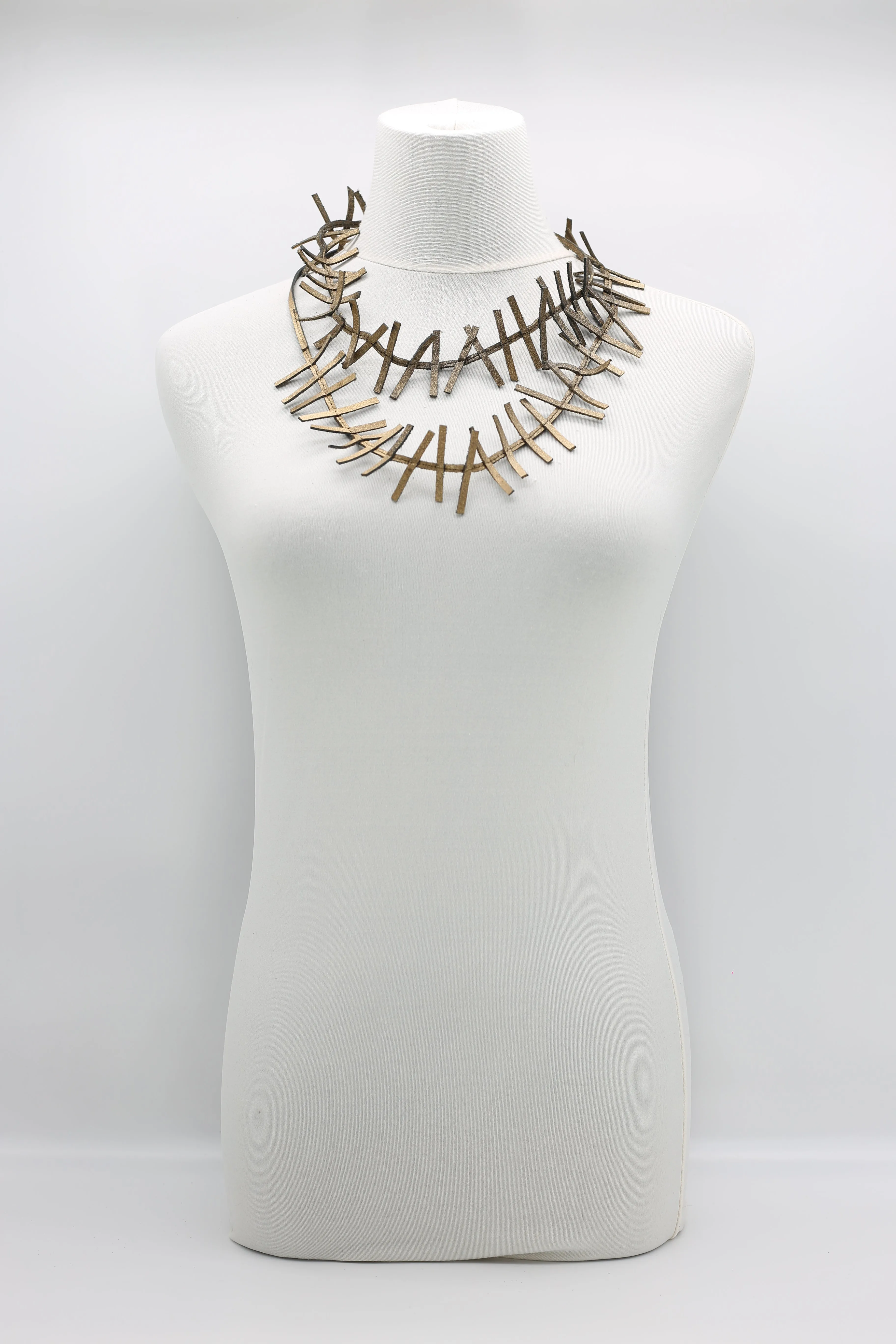 Recycled Leather Fir Necklaces - Hand painted