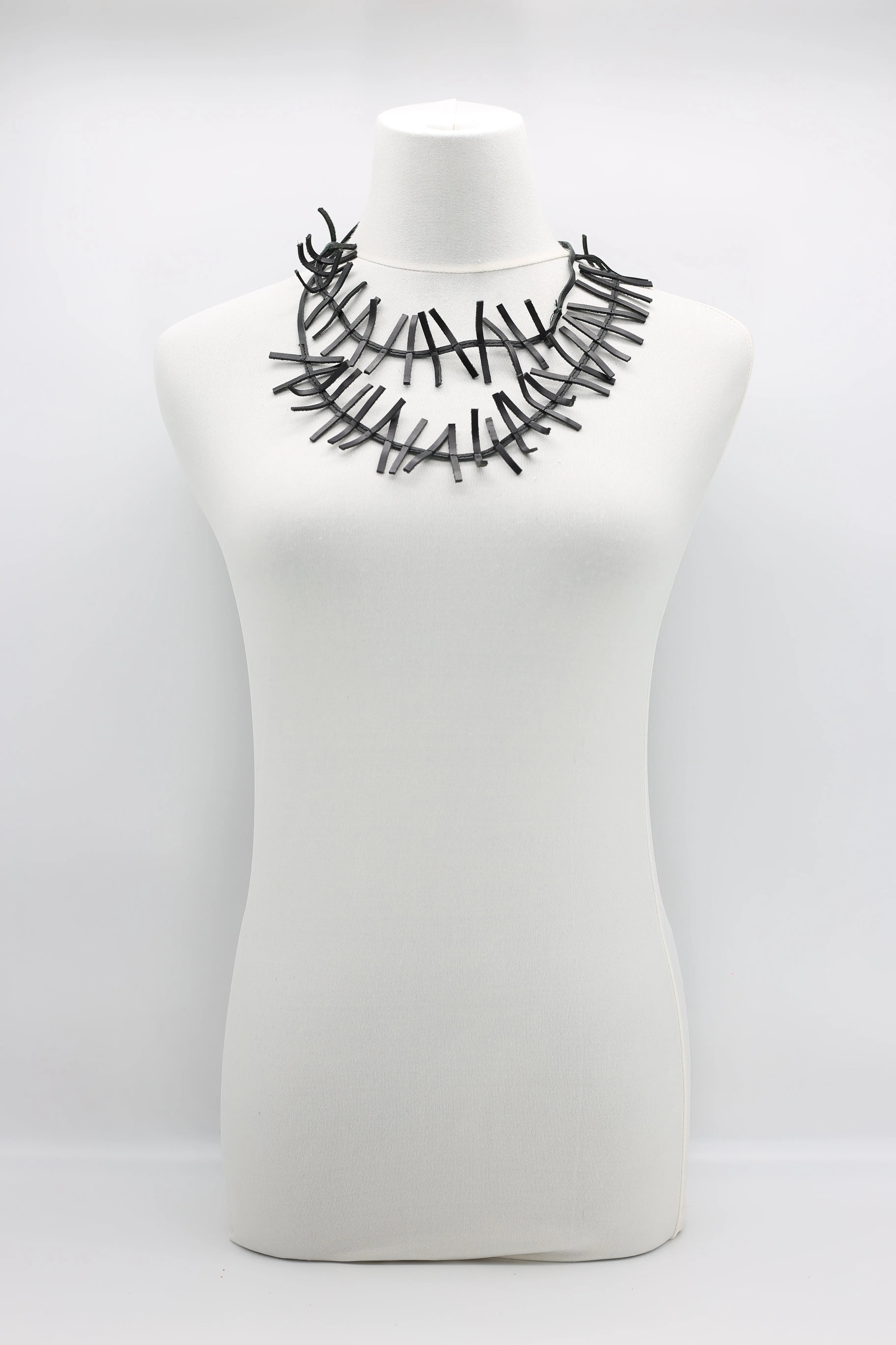 Recycled Leather Fir Necklaces - Hand painted