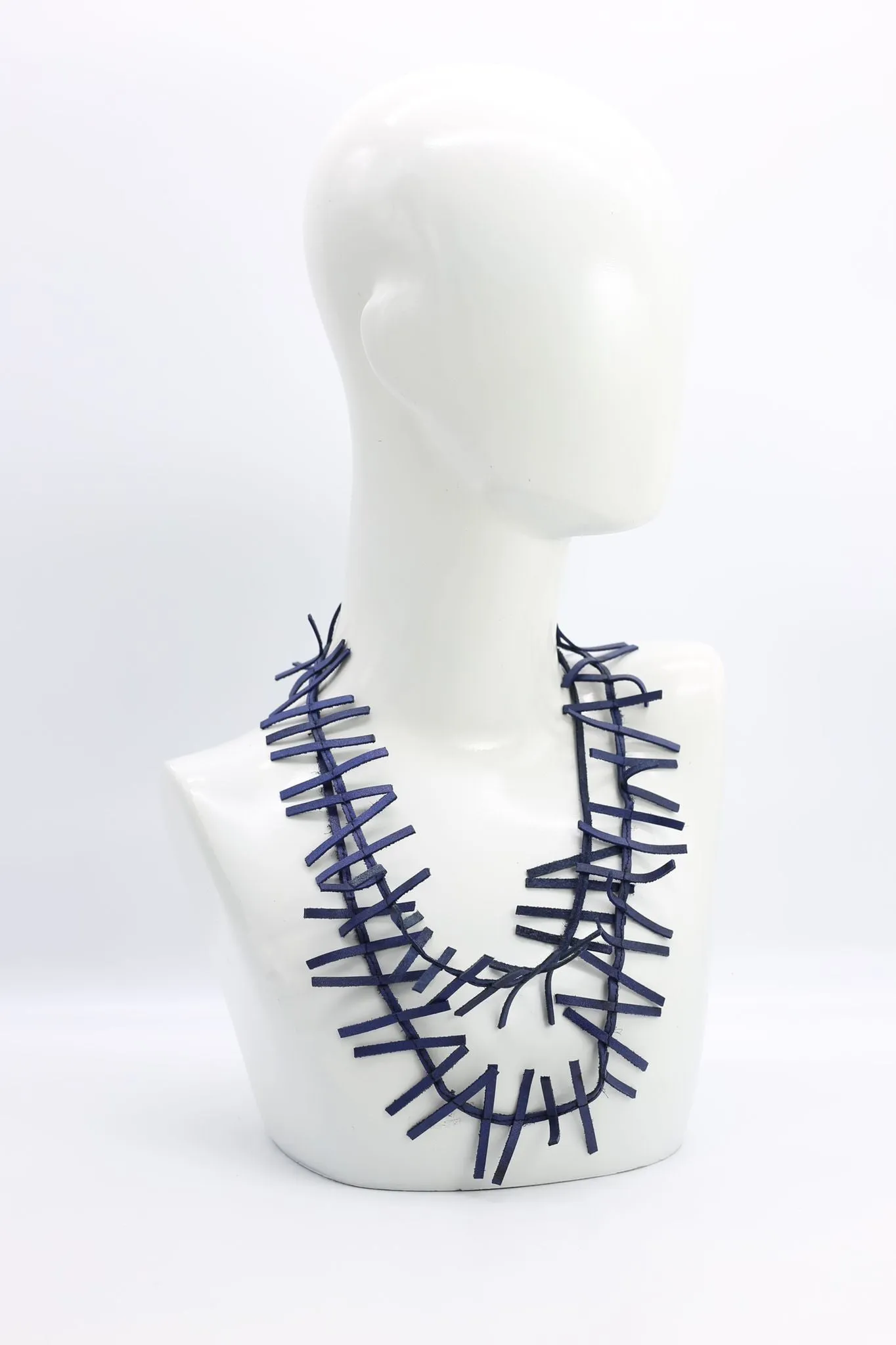 Recycled Leather Fir Necklaces - Hand painted