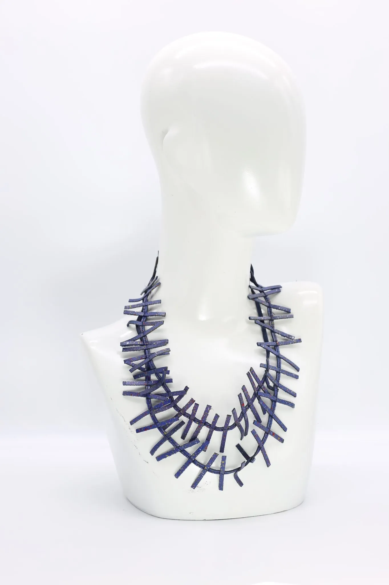 Recycled Leather Fir Necklaces - Hand painted