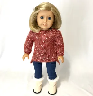 Red Sweater for American Girl Doll