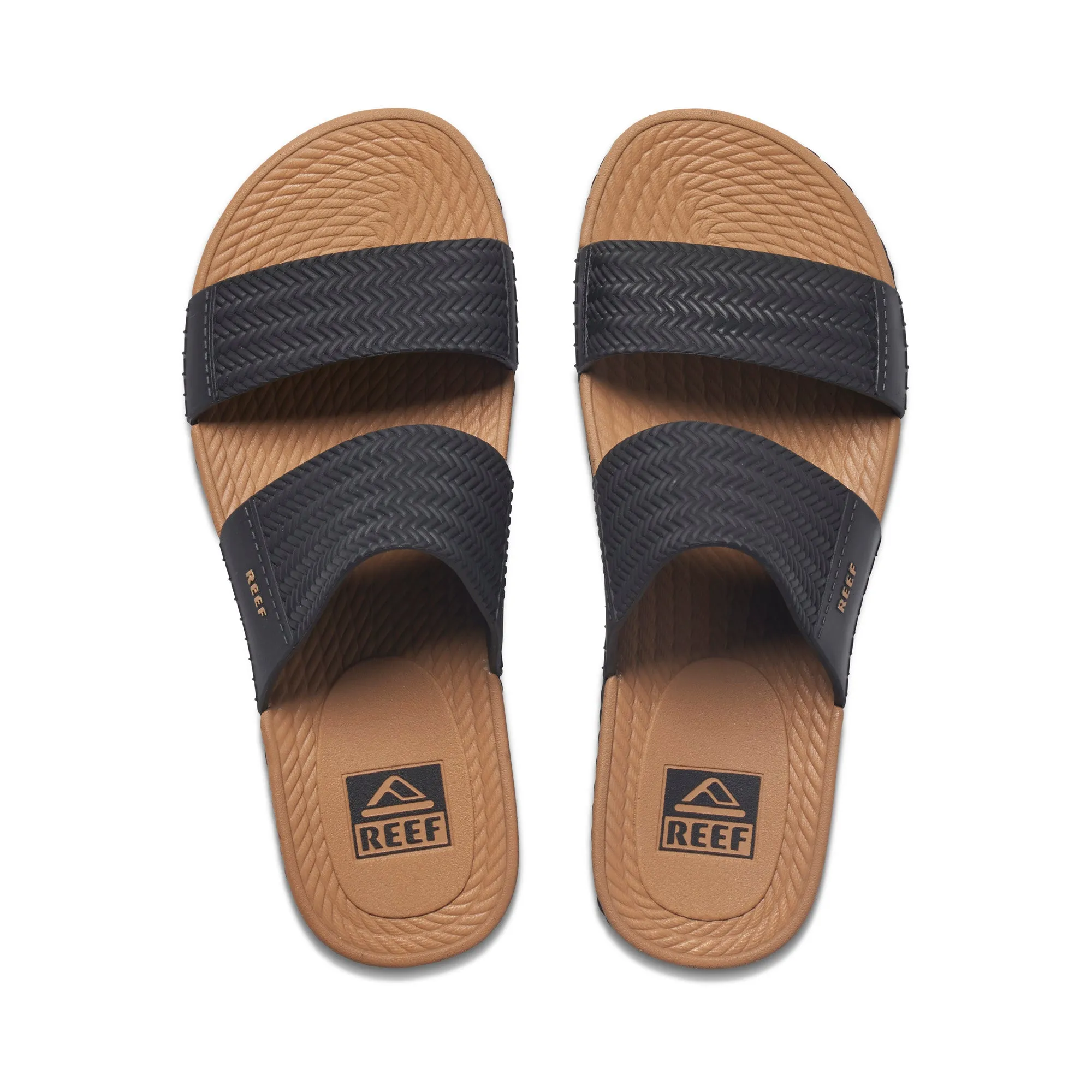REEF WATER VISTA SLIDE - BLACK/TAN