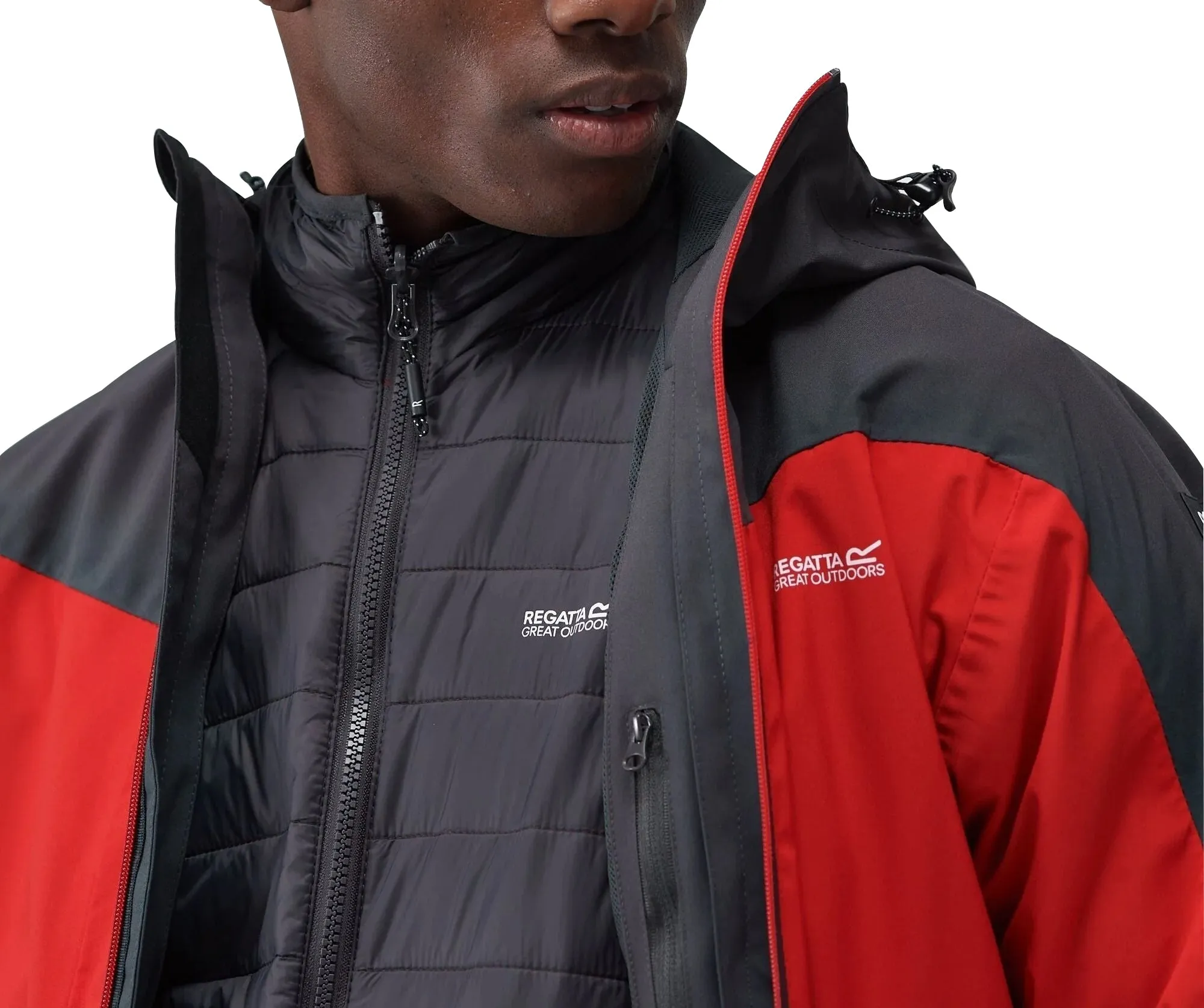 Regatta Wentwood VIII 3-In-1 Mens Waterproof Jacket - Red