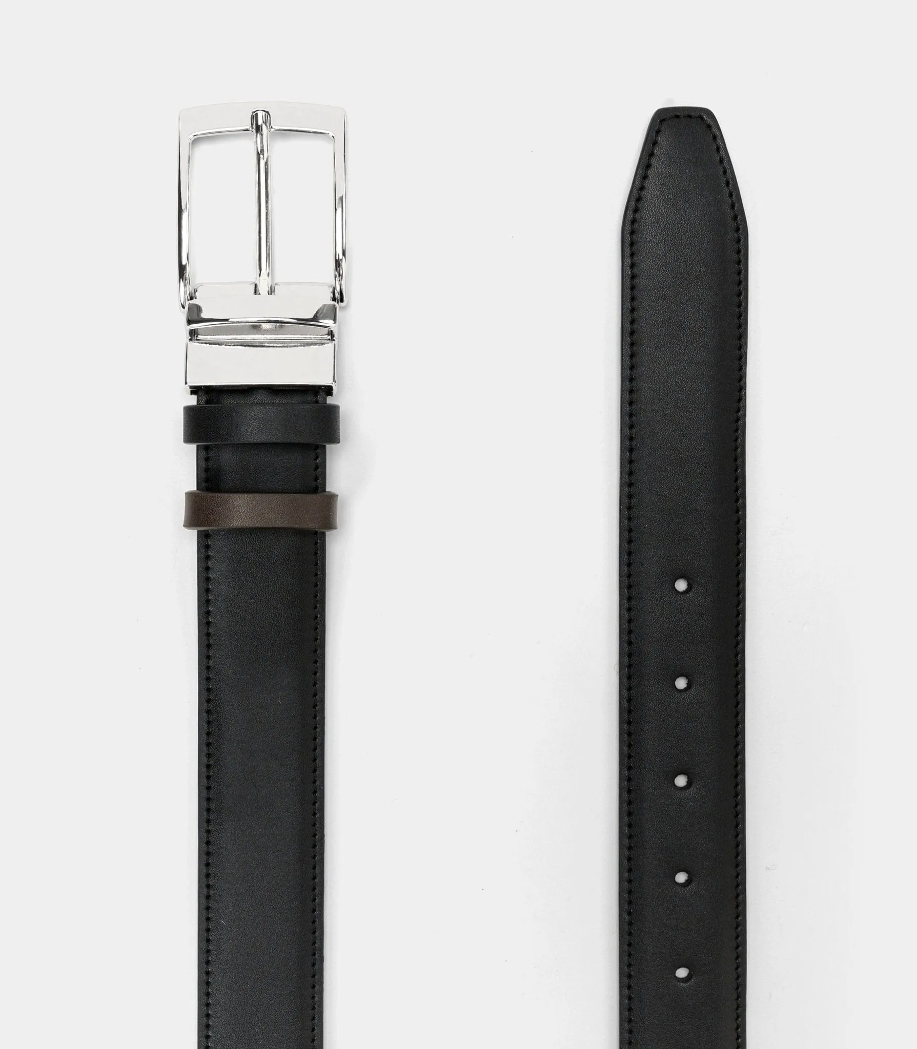 Reversible Vegan Leather Belt | Black & Brown