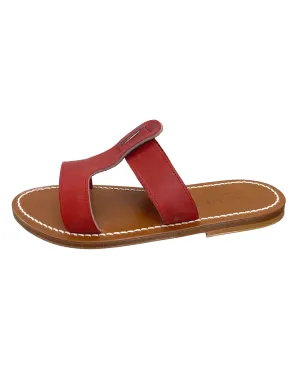 Rhea Slides in Red Rouge