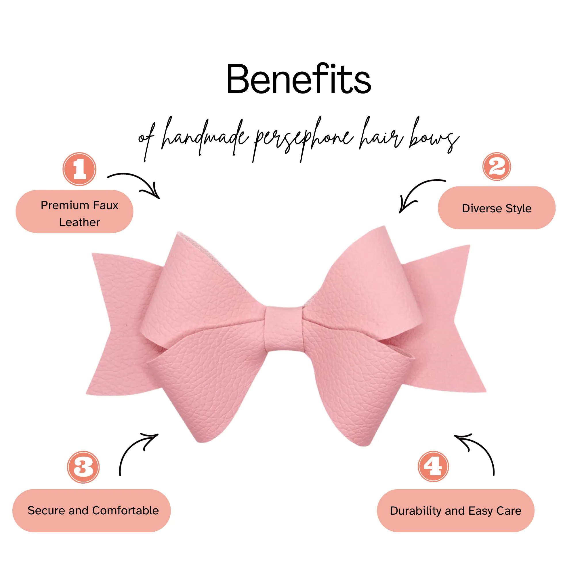 Rose Persephone Hair Bow