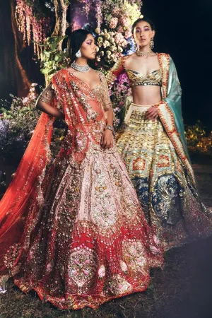 ROSETTE - ROSE BRIDAL LEHENGA SET